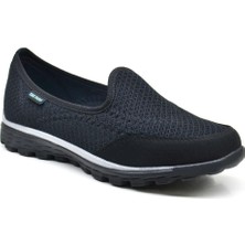 King Paolo 5889 Kadın Anatomik Günlük Ayakkabı-Siyah