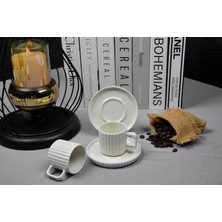 PLT Design 12 Parça 6 Kişilik Porselen Satürn Kahve Fincan Takımı - Kahve Fincanı Takımı