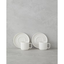 PLT Design 12 Parça 6 Kişilik Porselen Satürn Kahve Fincan Takımı - Kahve Fincanı Takımı
