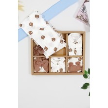 Erkek Bebek Yenidoğan Müslin Pembe 10 Lu  Lüks Hastane Çıkışı Zıbın Seti STL6973