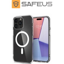 Safeus Apple iPhone Crystal Sert Magsafe Özellikli Parlak Şeffaf Premium Kılıf