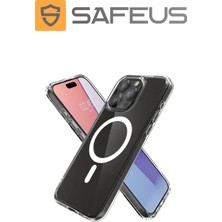 Safeus Apple iPhone Crystal Sert Magsafe Özellikli Parlak Şeffaf Premium Kılıf