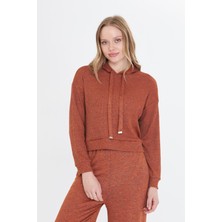 Kapüşonlu Triko Sweatshirt