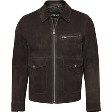 Derimod Morata Erkek Kahverengi Nubuk Deri Ceket 25SGD6566V3