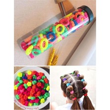 Kutulu Minik Yumuşak Lastik Toka Bebek Tokası  Küçük Lastik Toka Mini Lastik Toka Kız Çocuk Tokası