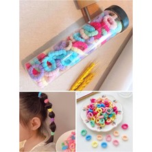 Kutulu Minik Yumuşak Lastik Toka Bebek Tokası  Küçük Lastik Toka Mini Lastik Toka Kız Çocuk Tokası