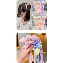 2 Adet Kız Çocuk Fiyonk Kurdele Toka  Günlük Okul Bayram Özel Gün Parti Tokası Pens Toka