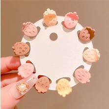 10 Adet Pastel Tonlarda Kız Çocuk Küçük Mandal Toka Minik Toka Okul Tokası Çocuk Tokası