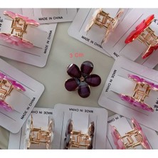 Ortası Taşlı Renkli Kristal Çiçek Model 3 cm Toka