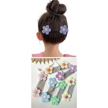 1 Adet Çiçek Kız Çocuk Toka Çocuk Tokası Hayalet Toka Okul Tokası Bebek Tokası Yaylı Toka