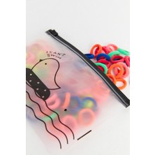 100'LÜ Havlu Mini Lastik Toka Minik Lastik Toka Küçük Lastik Toka Rengarenk Toka