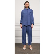 Nuss Pantolonlu Takım Indigo 1041