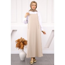 İmaj Butik Taş İp Askılı Jile Dokuma Kumaş Özellikli Şık Tasarım Kadın Elbise