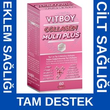 Vitboy Hidrolize Kolajen Multi Plus Tip 1,2,3 Prebiyotik,Bromelain,Glutatyon,Seramid 60 Kapsül