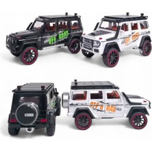 Çek Bırak 1:22 Sesli ve Işıklı Buhar Çıkartan Metal Jeep Beyaz
