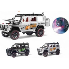 Çek Bırak 1:22 Sesli ve Işıklı Buhar Çıkartan Metal Jeep Beyaz