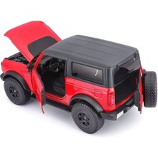1/18 2021 Ford Bronco Badlands Metal Model Araba Kırmızı