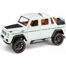 Kutulu Çek Bırak 1:22 Sesli ve Işıklı Metal Jeep Beyaz