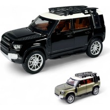 Kutulu Çek Bırak 1:22 Sesli ve Işıklı Buharlı Df Metal Jeep Siyah