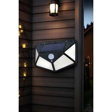 100 Ledli 3 Modgüneş Enerjili Solar Lamba Bahçe Yazlık Ev LED Hareket Sensörlü 4 Taraflı Aydınlatma
