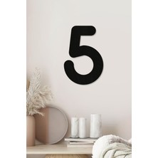 5 Rakamı - Tamamlanabilir Duvar Yazısı Harfi - Isim Yazmak Için Lazer Kesim Ahşap Harf