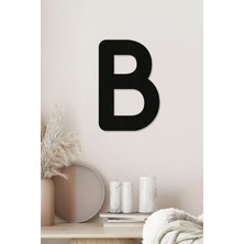 B Harfi - Tamamlanabilir Duvar Yazısı Harfi - Isim Yazmak Için Lazer Kesim Ahşap Harf