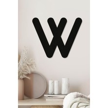 W Harfi - Tamamlanabilir Duvar Yazısı Harfi - Isim Yazmak Için Lazer Kesim Ahşap Harf