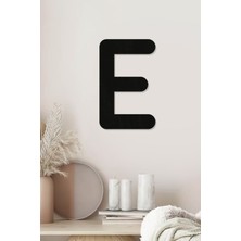 E Harfi - Tamamlanabilir Duvar Yazısı Harfi - Isim Yazmak Için Lazer Kesim Ahşap Harf