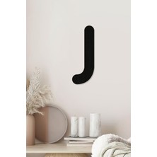 J Harfi - Tamamlanabilir Duvar Yazısı Harfi - Isim Yazmak Için Lazer Kesim Ahşap Harf