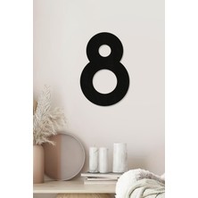 8 Rakamı Tamamlanabilir Duvar Yazısı Harfi - Isim Yazmak Için Lazer Kesim Ahşap Harf