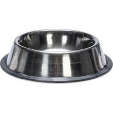 Beeztees Köpek Mama Su Kabı, Paslanmaz Çelik, Kaymaz, 16,5cm, 450 ml