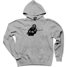Metallica Kirk Hammett Gri Kapşonlu Sweatshirt Hoodie