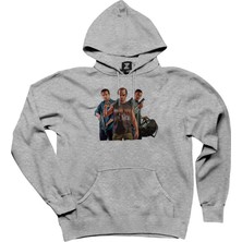 Gta Three Conspirator Gri Kapşonlu Sweatshirt Hoodie