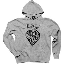 Pink Floyd Crayz Diamond Gri Kapşonlu Sweatshirt Hoodie