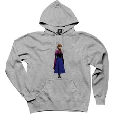 Karlar Ülkesi Anna Siluet Gri Kapşonlu Sweatshirt Hoodie