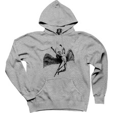 LED Zeppelin Icarus Angel Gri Kapşonlu Sweatshirt Hoodie
