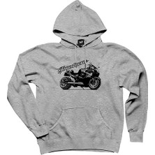 Suzuki Hayabusa Gri Kapşonlu Sweatshirt Hoodie