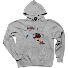 Deicide Once Upon The Cross Gri Kapşonlu Sweatshirt Hoodie