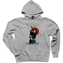 Alcest Illustrator Gri Kapşonlu Sweatshirt Hoodie