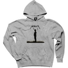 Metallica Master Of Puppets Metal Soldier Gri Kapşonlu Sweatshirt Hoodie