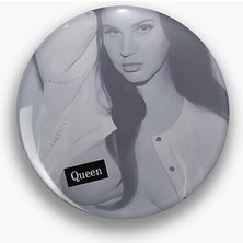 Lana Del Rey Queen Yazılı Y2K Stil Rozet