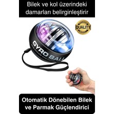 Otomatik Dönen Bilek Kol Parmak Kas Geliştirici Kuvvet Egzersiz Topu Kavrama Jiroskop
