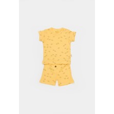 Magu  Bebek Pamuklu  Mini Fil Desenli T-Shirt ve Şort Takım