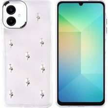 Galaxy A06 Kılıf Airbag Tasarımlı Simli Şeffaf Zore Kutup Kapak