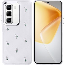 Infinix Hot 50 Pro 4g Kılıf Airbag Tasarımlı Simli Şeffaf Zore Kutup Kapak