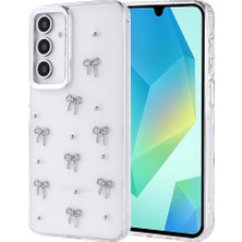 Galaxy A16 Kılıf Airbag Tasarımlı Simli Şeffaf Zore Kutup Kapak