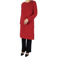 Ece Giyim Kadın Önü Dikiş ve Düğme Detaylı Spor Tunik