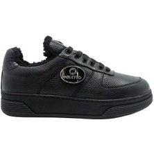 Poletto   Yılan/ Deri Sıyah Sneaker Düz 026 11 Yln P
