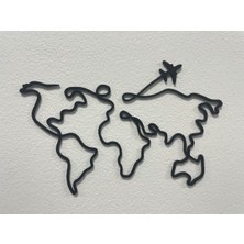 Dekoratif Dünya Haritası Duvar Sanatı