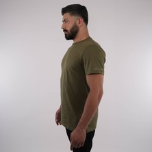 Kol Detaylı Düz Tshirt %100 Organik Pamuk